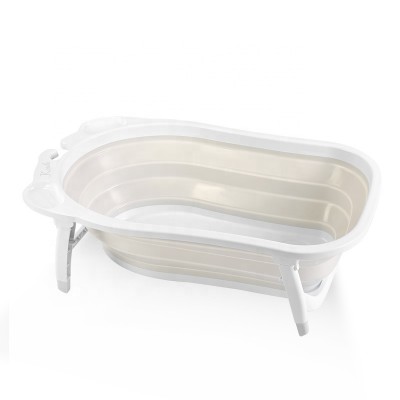 Stable Grey PP Baby Bath Tub Set Foldable Baby Bath Tub For Travel